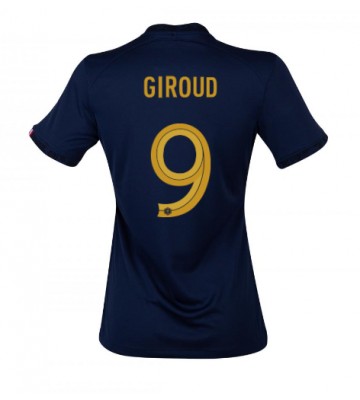 Frankrig Olivier Giroud #9 Hjemmebanetrøje Dame VM 2022 Kort ærmer
